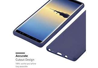 carcasa de móvil  - Funda flexible para móvil - Carcasa de TPU Silicona ultrafina CADORABO, Samsung, Galaxy NOTE 8, frost azul oscuro