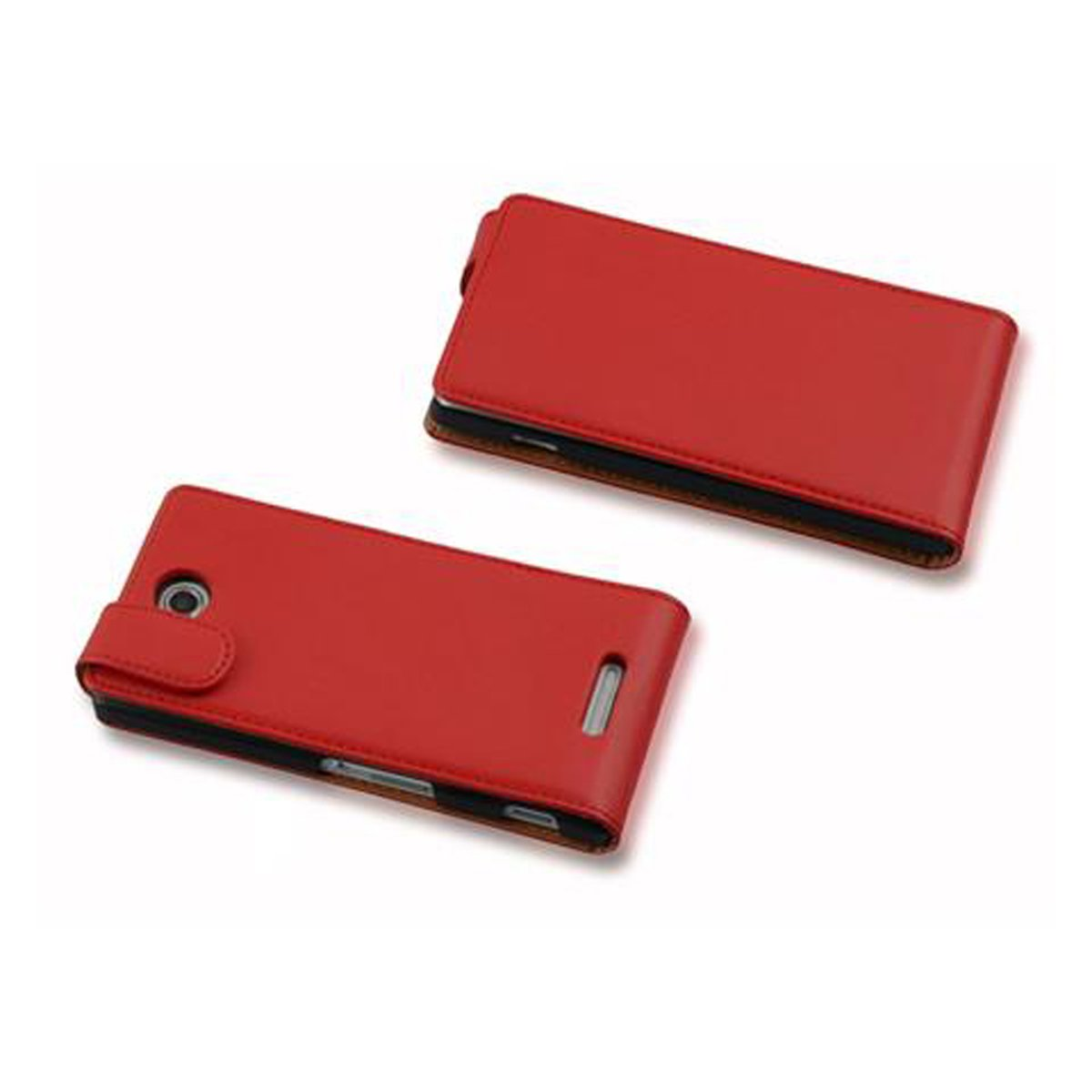 CADORABO Handyhülle ROT C, Sony, Xperia im Cover, CHILI Flip Style, Flip