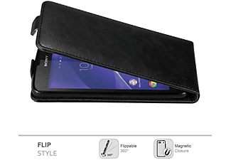carcasa de móvil Funda flip cover para Móvil - Carcasa protección resistente de estilo Flip;CADORABO, Sony, Xperia T3, negro antracita