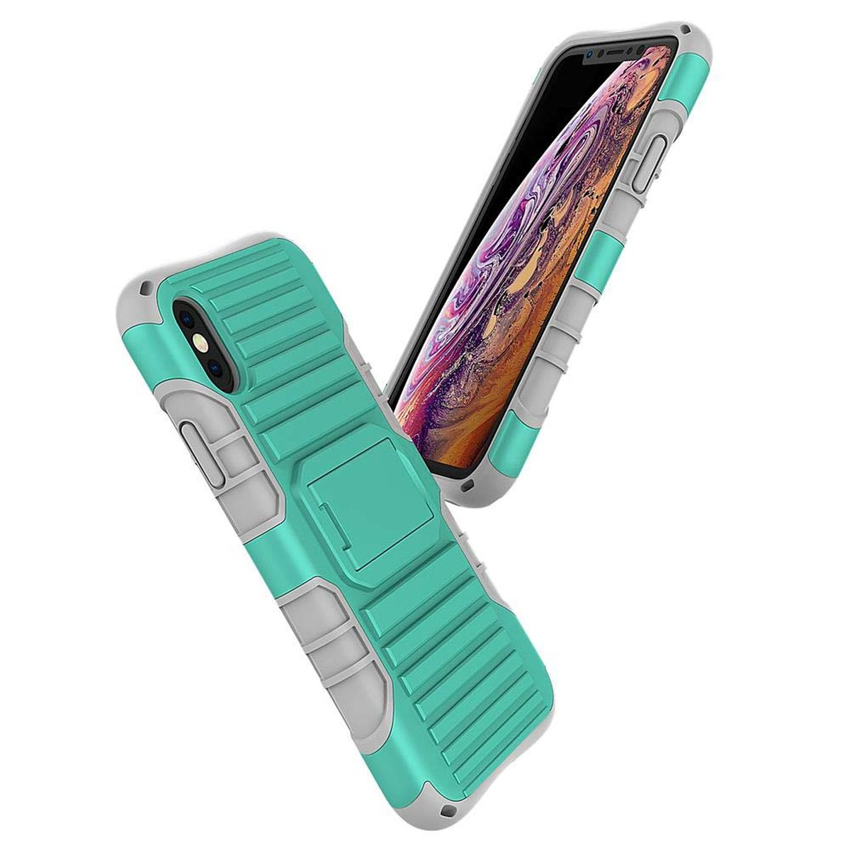 Hybrid TÜRKIS CADORABO XS, / Hülle Outdoor, Apple, iPhone X Backcover,