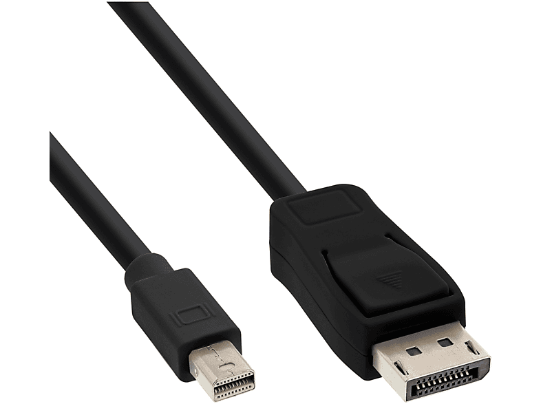 INLINE InLine® Mini Displayport Displayport, 5m zu DisplayPort Kabel, schwarz, schwarz Kabel