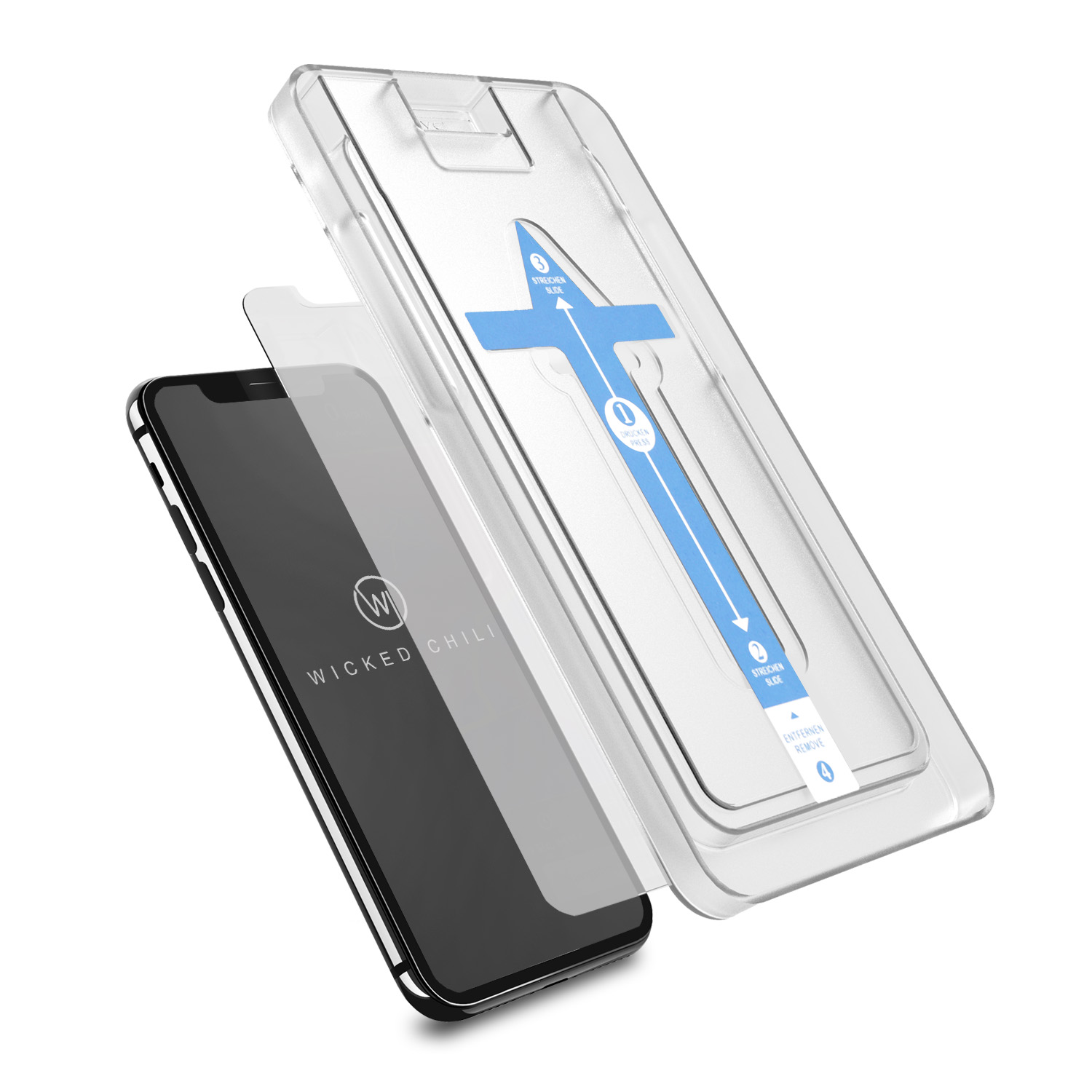 WICKED CHILI 2X Easy-In Apple Schutzglas(für 11 / XR) iPhone