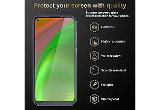 CADORABO 3er Pack Tempered Displayschutz Schutz Folie(für Samsung Galaxy A11 / M11)