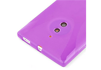 carcasa de móvil  - Funda flexible para móvil - Carcasa de TPU Silicona ultrafina CADORABO, Nokia, Lumia 830, orquídea violeta