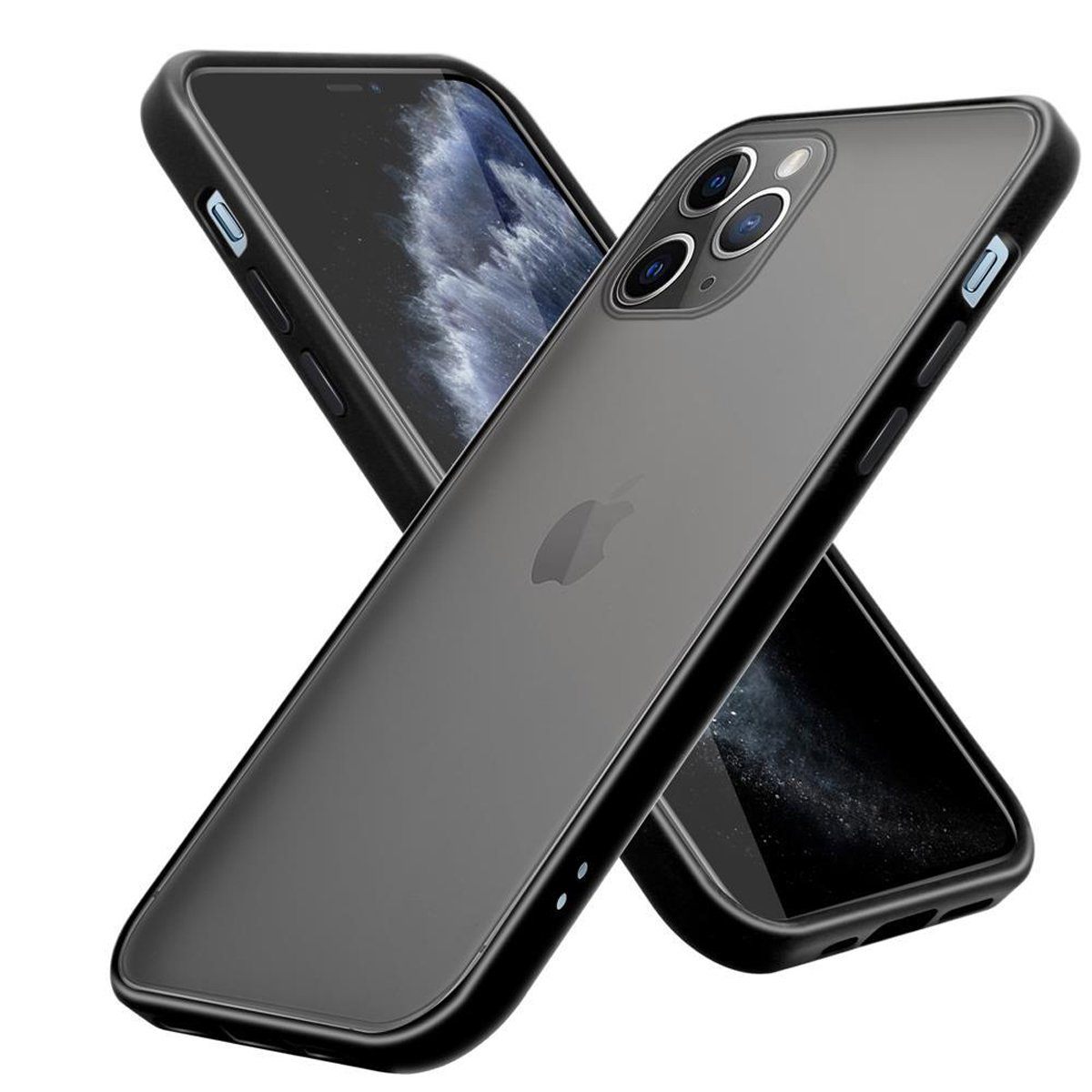 Schwarz PRO, Case Matt Apple, Hybrid Hülle, CADORABO Matt 11 Hard iPhone Backcover,