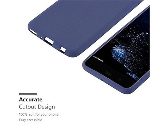 carcasa de móvil - CADORABO Funda flexible para móvil - Carcasa de TPU Silicona ultrafina, Compatible con Huawei P10 PLUS, frost azul oscuro