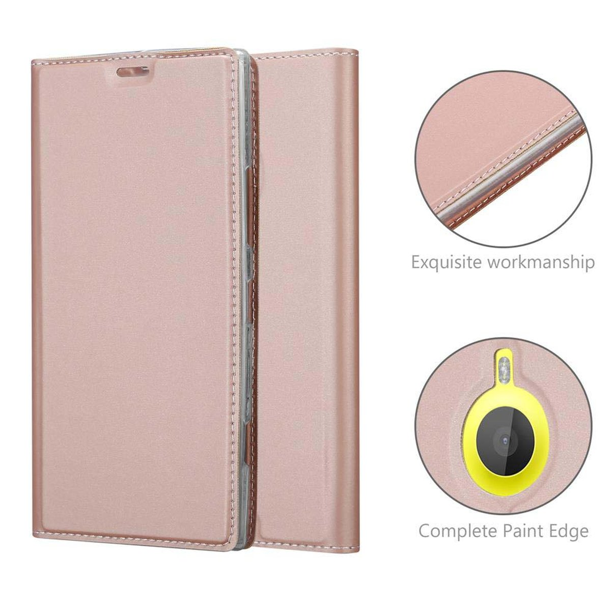 Style, Nokia, Lumia CLASSY CADORABO GOLD Handyhülle ROSÉ 1520, Book Classy Bookcover,