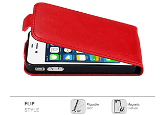 carcasa de móvil Funda flip cover para Móvil - Carcasa protección resistente de estilo Flip;CADORABO, Apple, iPhone 4 / iPhone 4S, rojo manzana