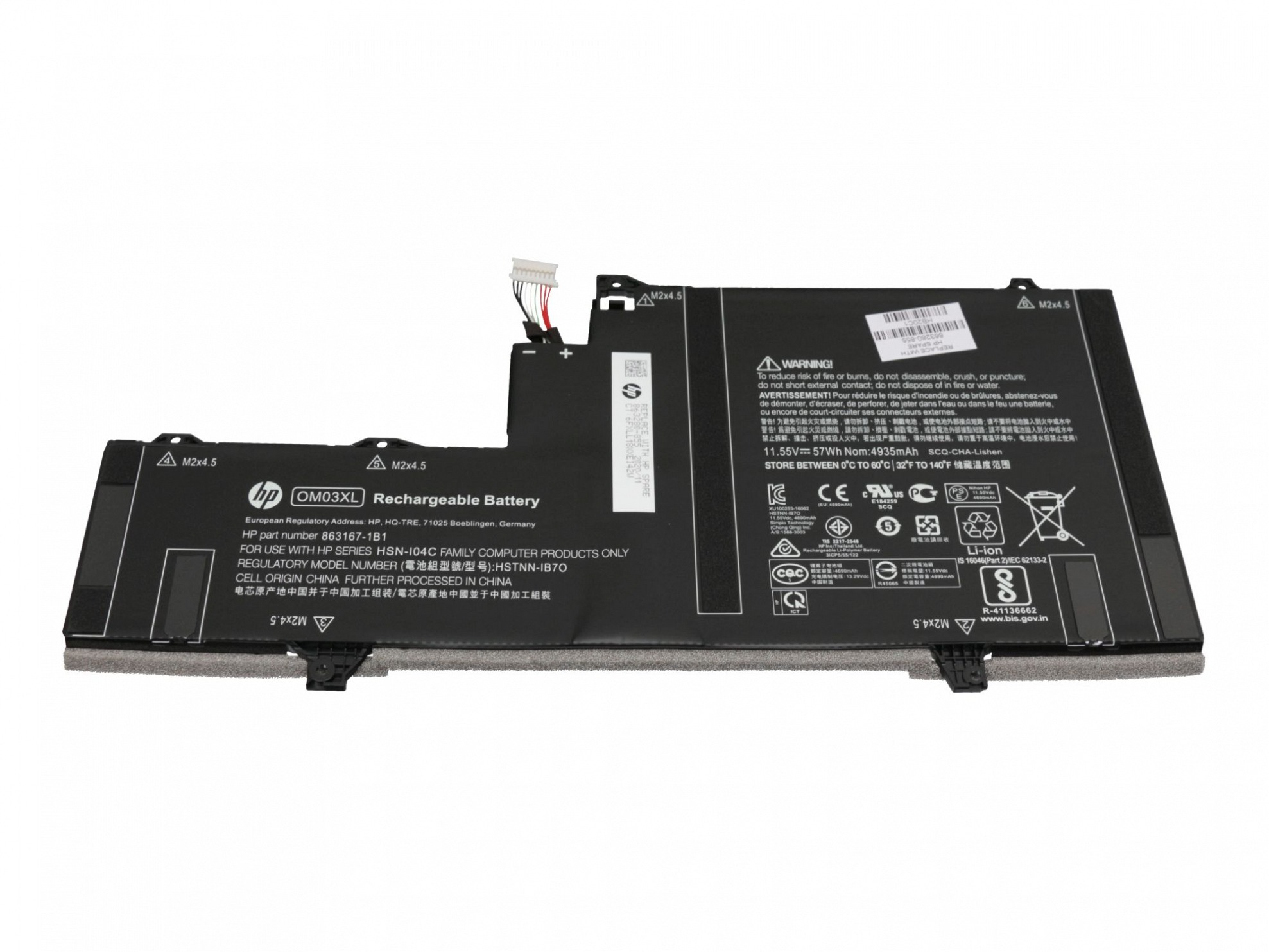 HP 863280-855 Original 11.55 Li-Polymer 4935 Volt, mAh Akku