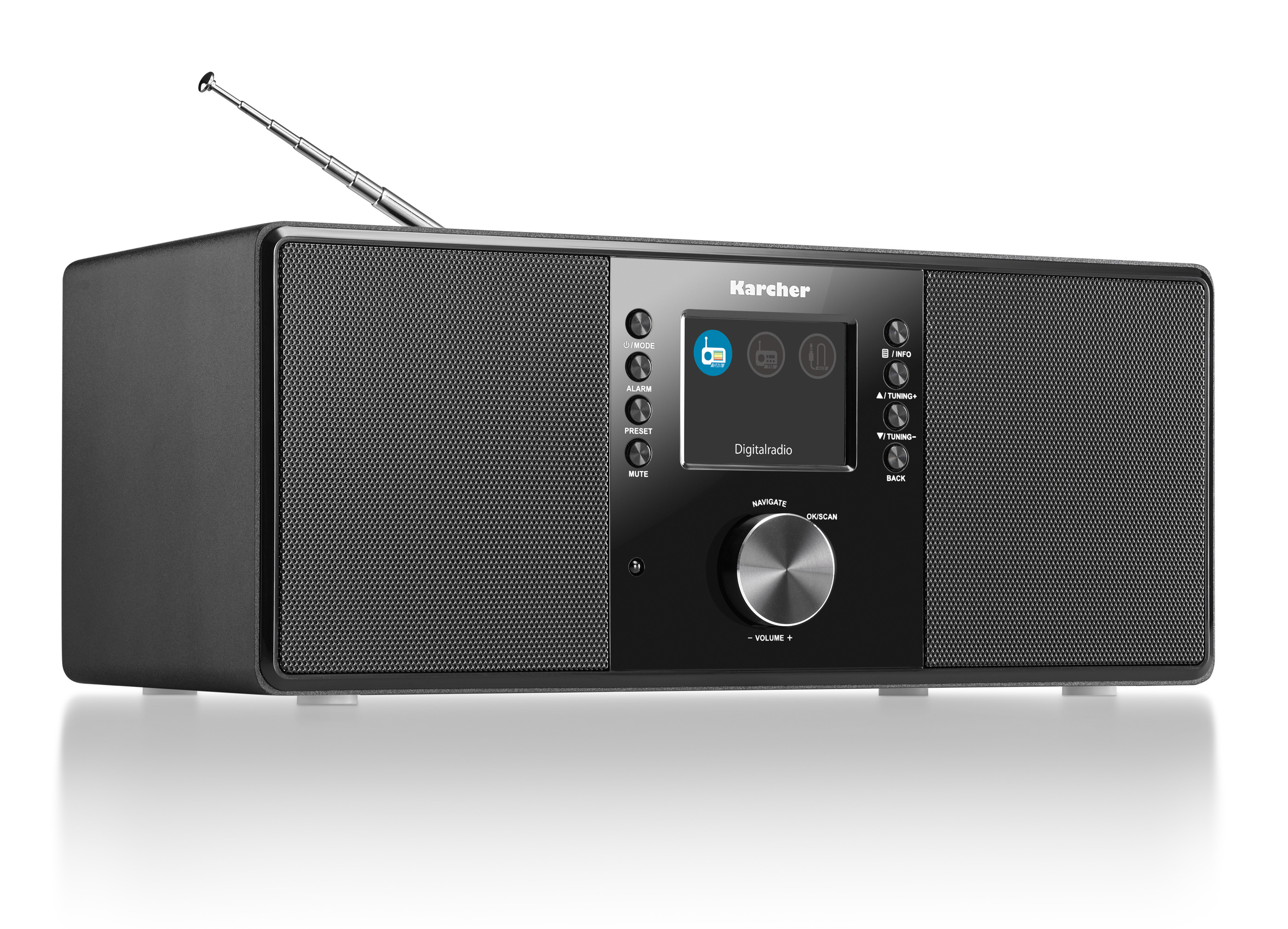 (FM), DAB DAB+ KARCHER Radio, DAB+, 5000 UKW DAB+, Schwarz