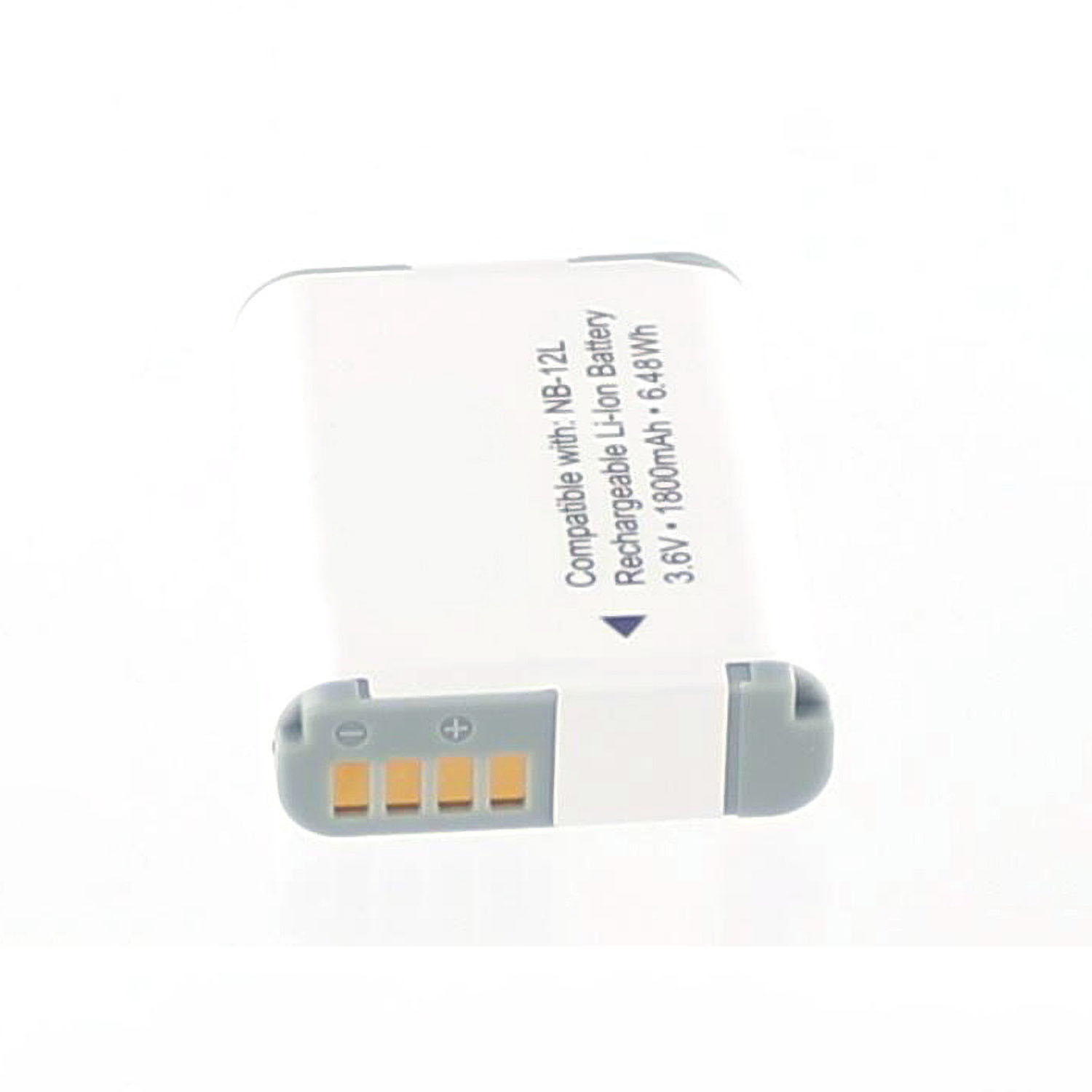 Weiße und graue Batterie mit gelbem Anschluss.
