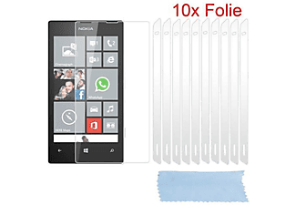 Película Protectora  - 10x Protector de pantalla transparente -  High Clear – TRANSPARENTE CADORABO, Nokia, Lumia 520, Vidrio templado