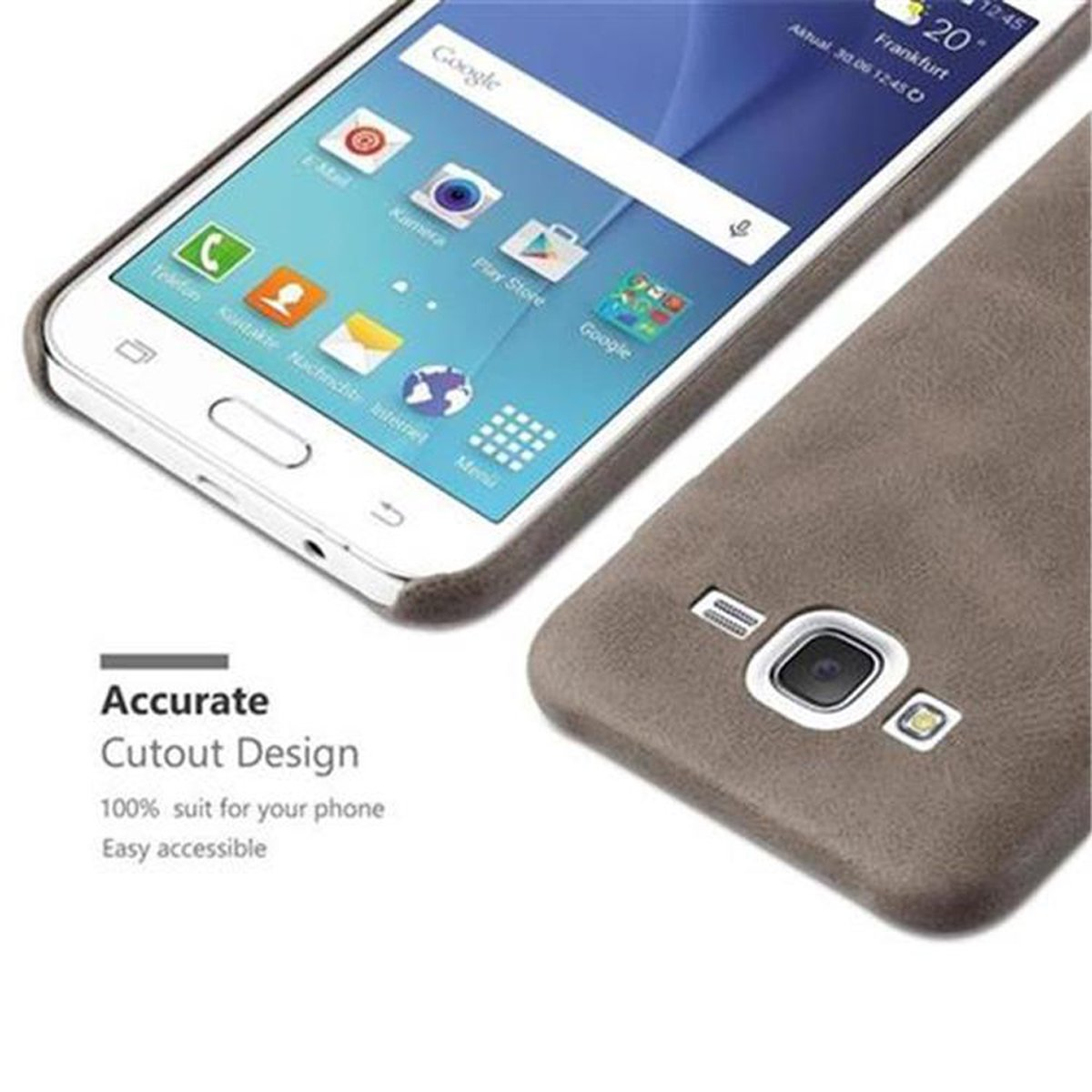 VINTAGE Backcover, Struktur, 2015, Galaxy Case mit J5 Hard Hülle BRAUN CADORABO Samsung,