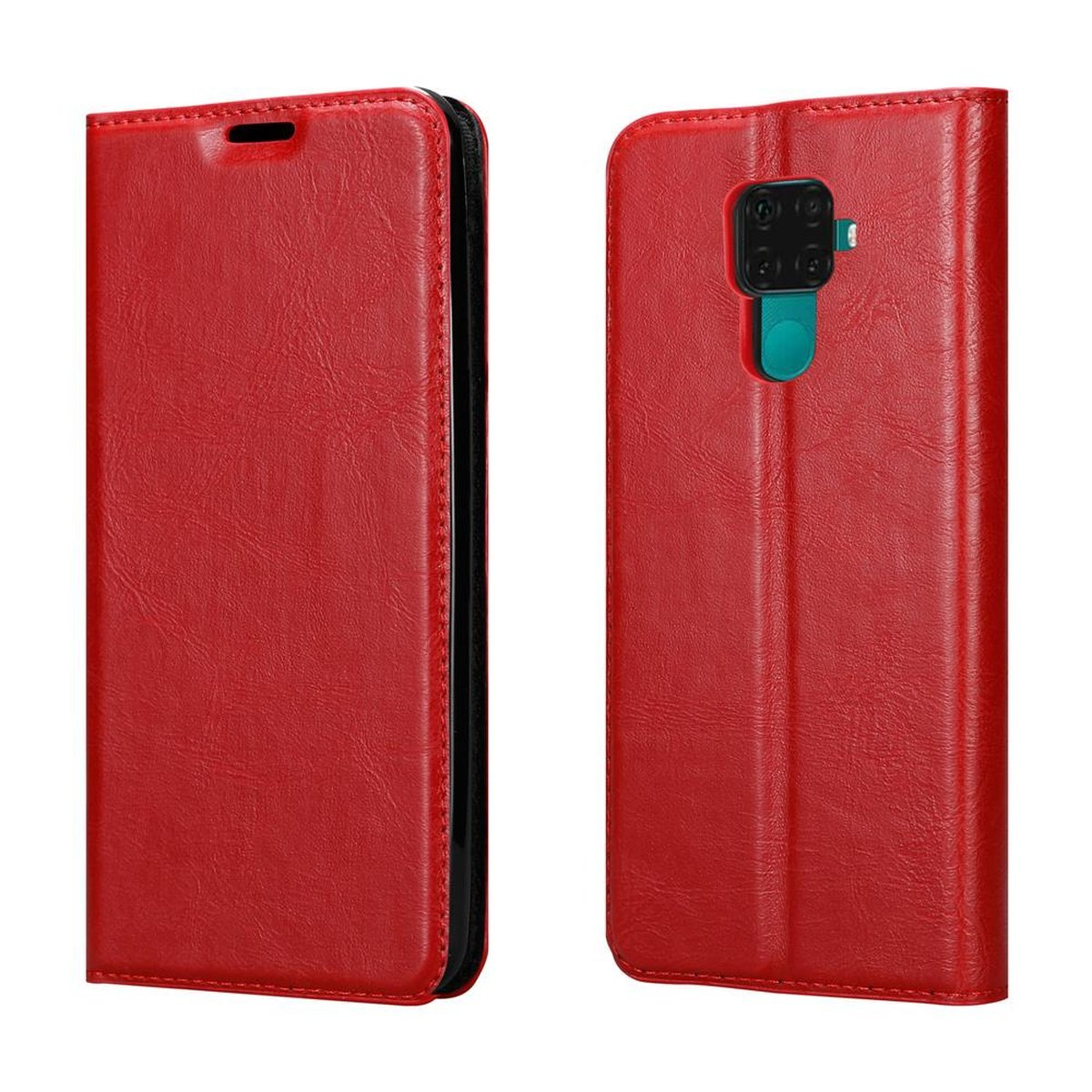 CADORABO Book Hülle Invisible Bookcover, Huawei, APFEL 30 MATE ROT LITE, Magnet