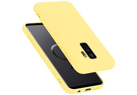 carcasa de móvil  - Funda flexible para móvil - Carcasa de TPU Silicona ultrafina CADORABO, Samsung, Galaxy S9 PLUS, liquid amarillo