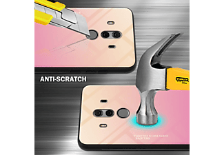 CADORABO TPU 2 Farben Glas Hülle, Backcover, Huawei, MATE 10 PRO, GELB - ROSA