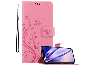 carcasa de móvil  - Funda libro para Móvil - Carcasa protección resistente de estilo libro CADORABO, Apple, iPhone 12 Mini (5,4"), rosa floral