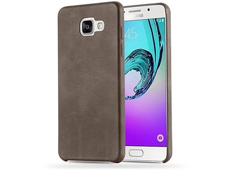 2015, Samsung, mit Backcover, Hülle Galaxy Case A5 CADORABO BRAUN VINTAGE Struktur, Hard