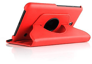 CADORABO Tablet Book Hülle mit Gummi (KEIN Wake Up) Tablet Hülle Bookcover für Samsung Kunstleder, MOHN ROT