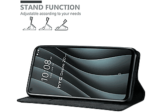 carcasa de móvil  - Funda libro para Móvil - Carcasa protección resistente de estilo libro CADORABO, HTC, Desire 20 PRO, negro antracita