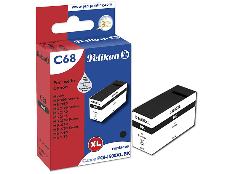 Schwarz 9182B001/PGI-1500XLBK) PELIKAN Tintenpatrone Tintenpatrone (Canon