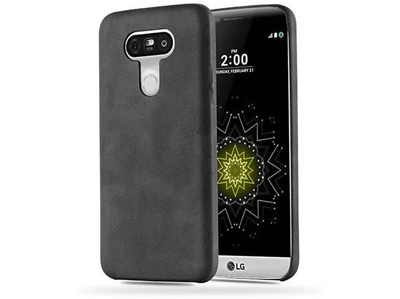 CADORABO Hard Cover Kunstleder mit Struktur, Backcover, LG, G5, VINTAGE