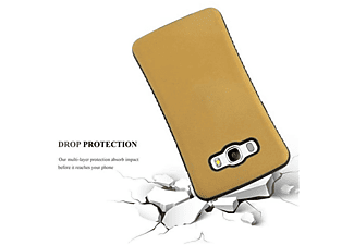 CADORABO Hard Cover Hybrid Gummiert, Backcover, Samsung, Galaxy J5 2016, GOLD BRAUN