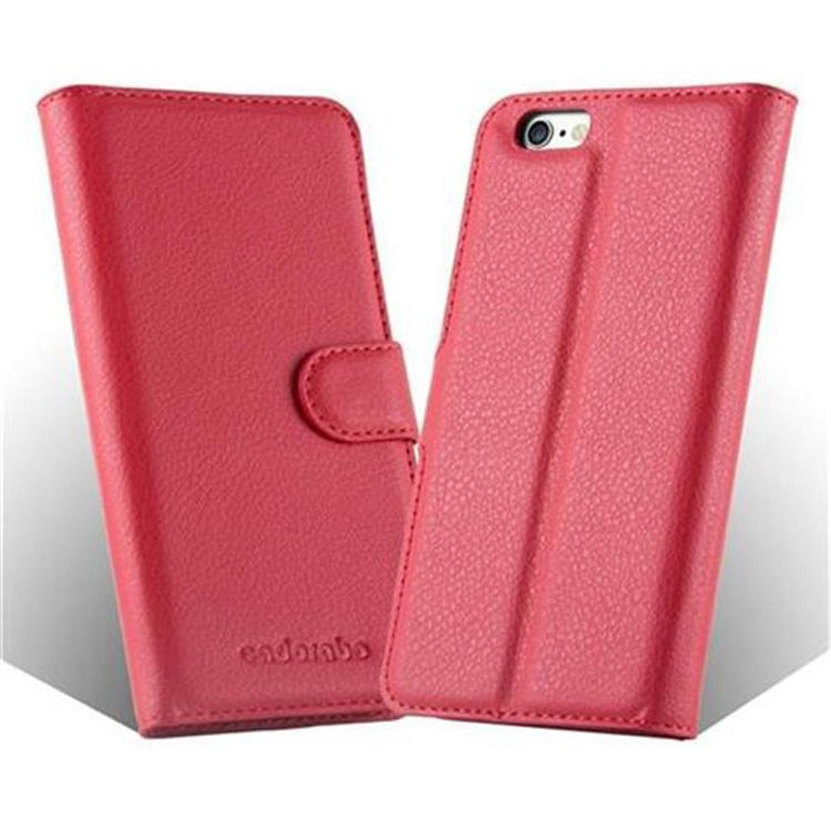 Bookcover, KARMIN iPhone Standfunktion, 6S, / Book 6 Hülle Apple, ROT CADORABO