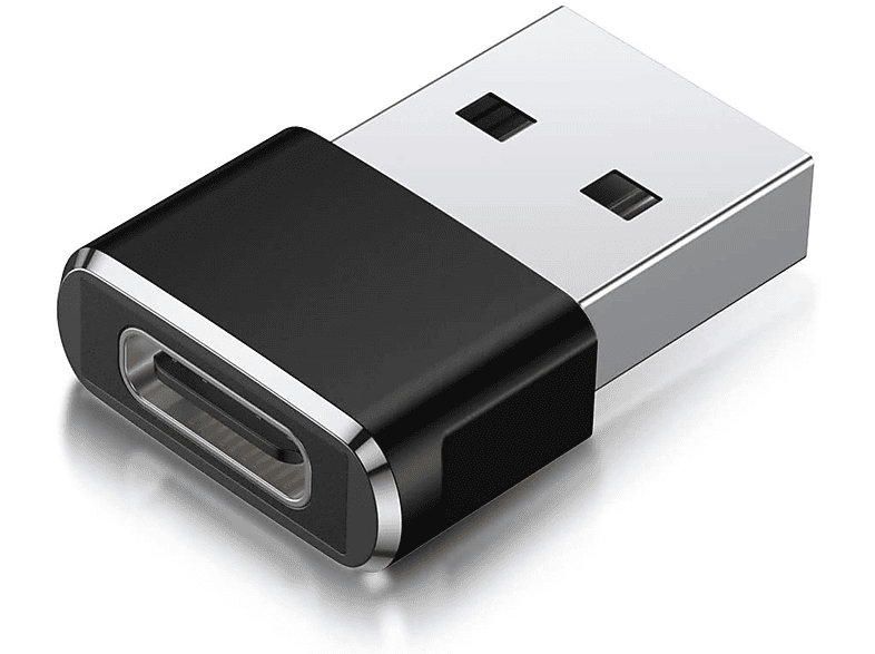 CADORABO USB Adapter USB C auf USB Konverter USB Konverter, SCHWARZ