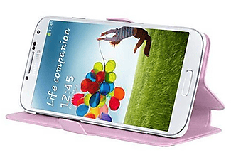 CADORABO Klappbare Handy Schutzhülle - Hülle - mit Standfunktion und Kartenfach, Bookcover, Samsung, Galaxy S4, ICY ROSE