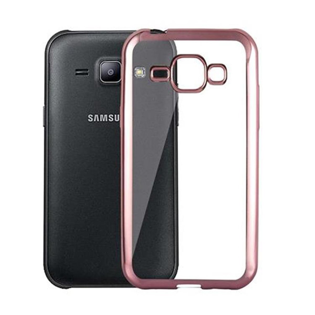 CADORABO Hülle Ultra ROSÉ Samsung, Design, Galaxy GOLD 2015, Backcover, CHROM Chrome Slim J1