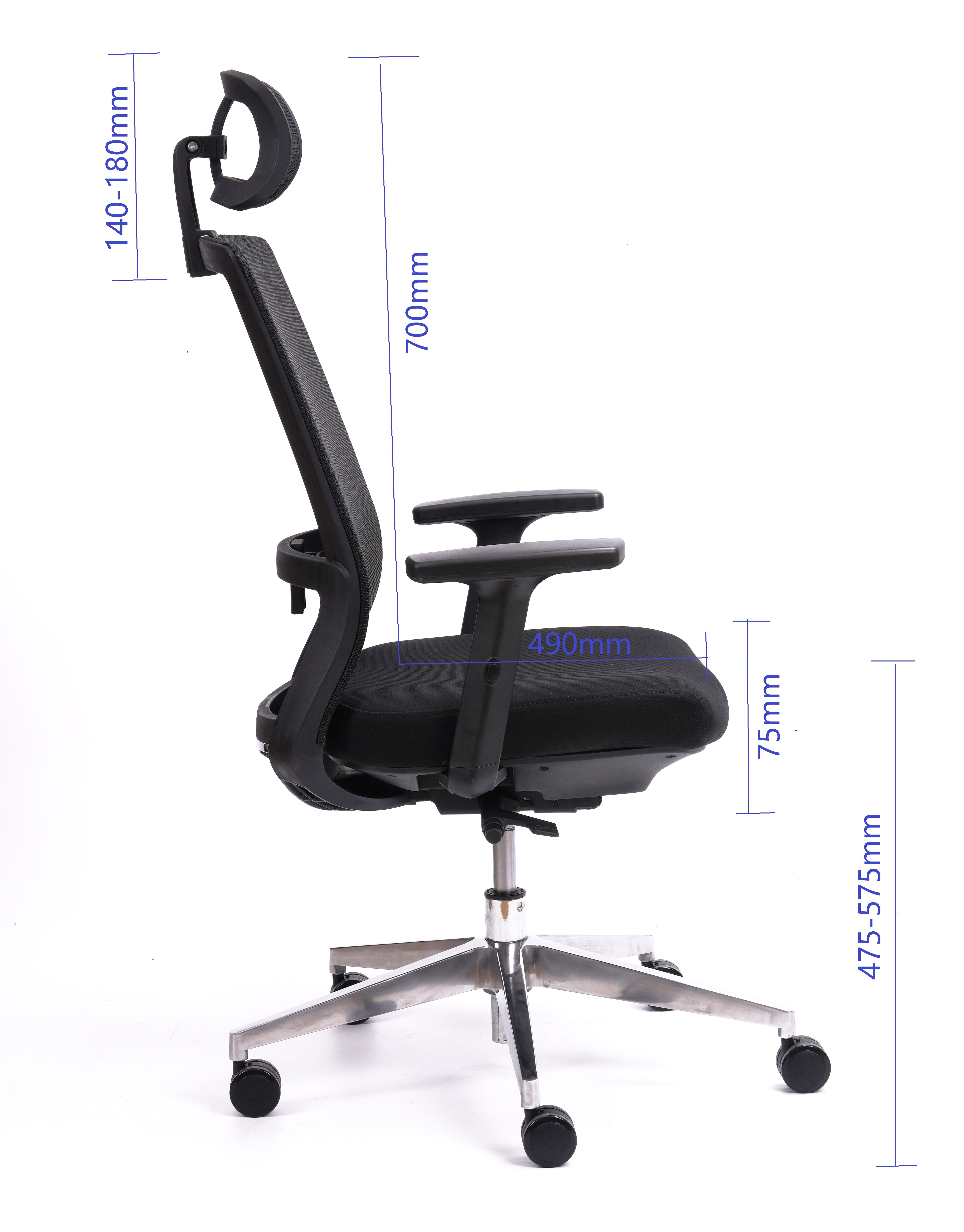 200070 Bürostuhl höhenverstellbarer Stuhl und Kopfstütz Armlehne Gaming Sitzhöhe, YULUKIA
