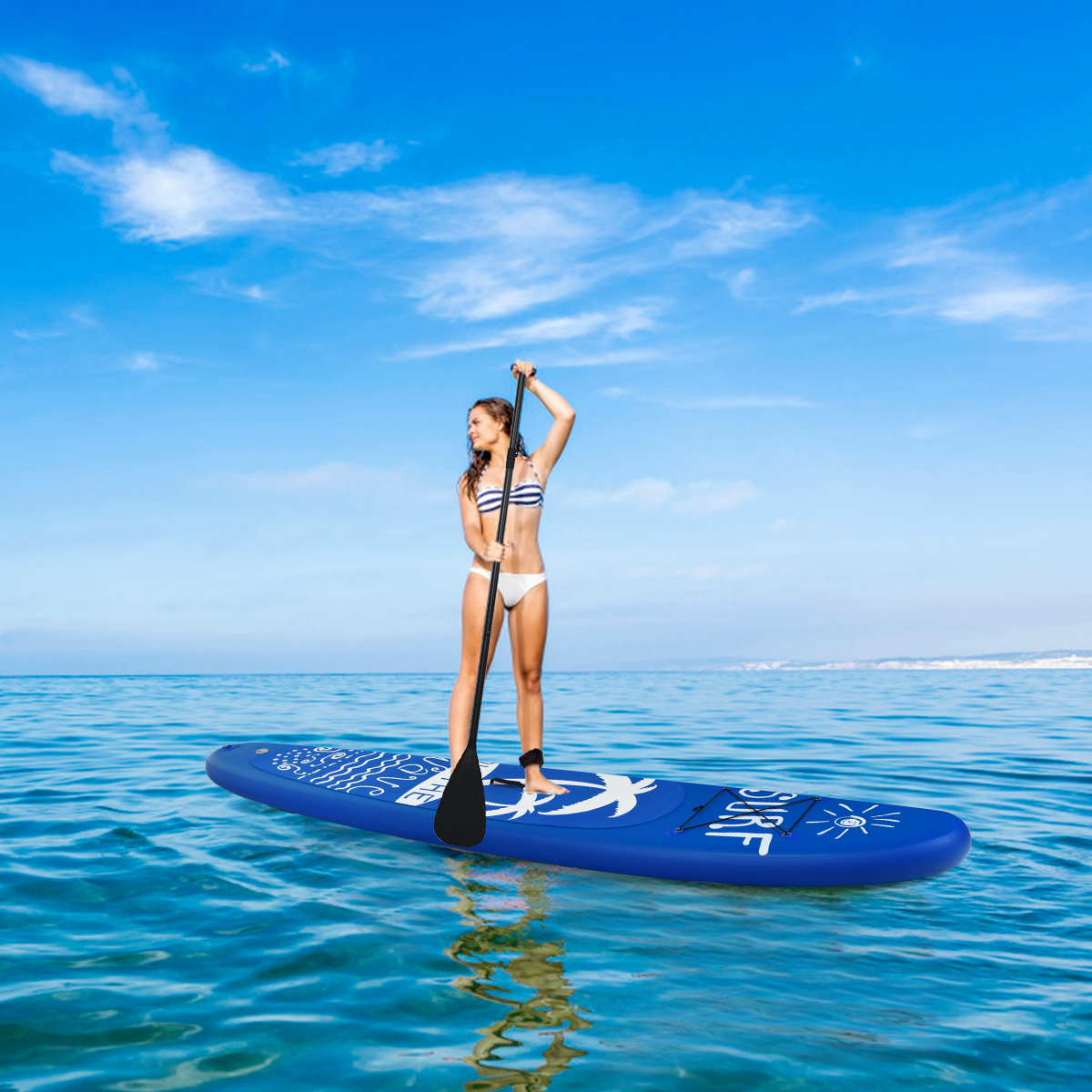 COSTWAY Board Blau Up Paddle, Stand SUP