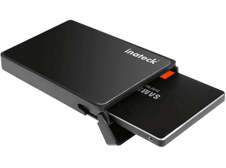 INATECK Festplattengehäuse USB 3.0 Externes Gehäuse 2.5 Zoll SATA SSD HDD FE2005 Festplattengehäuse, schwarz