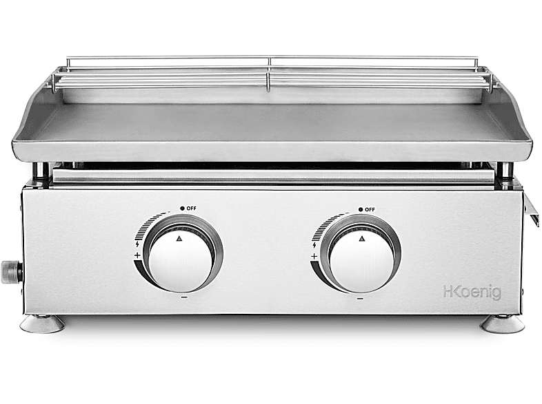 2 Gas Silber Watt) (5000 Brennern Grillplatte Grillplatte, H.KOENIG mit