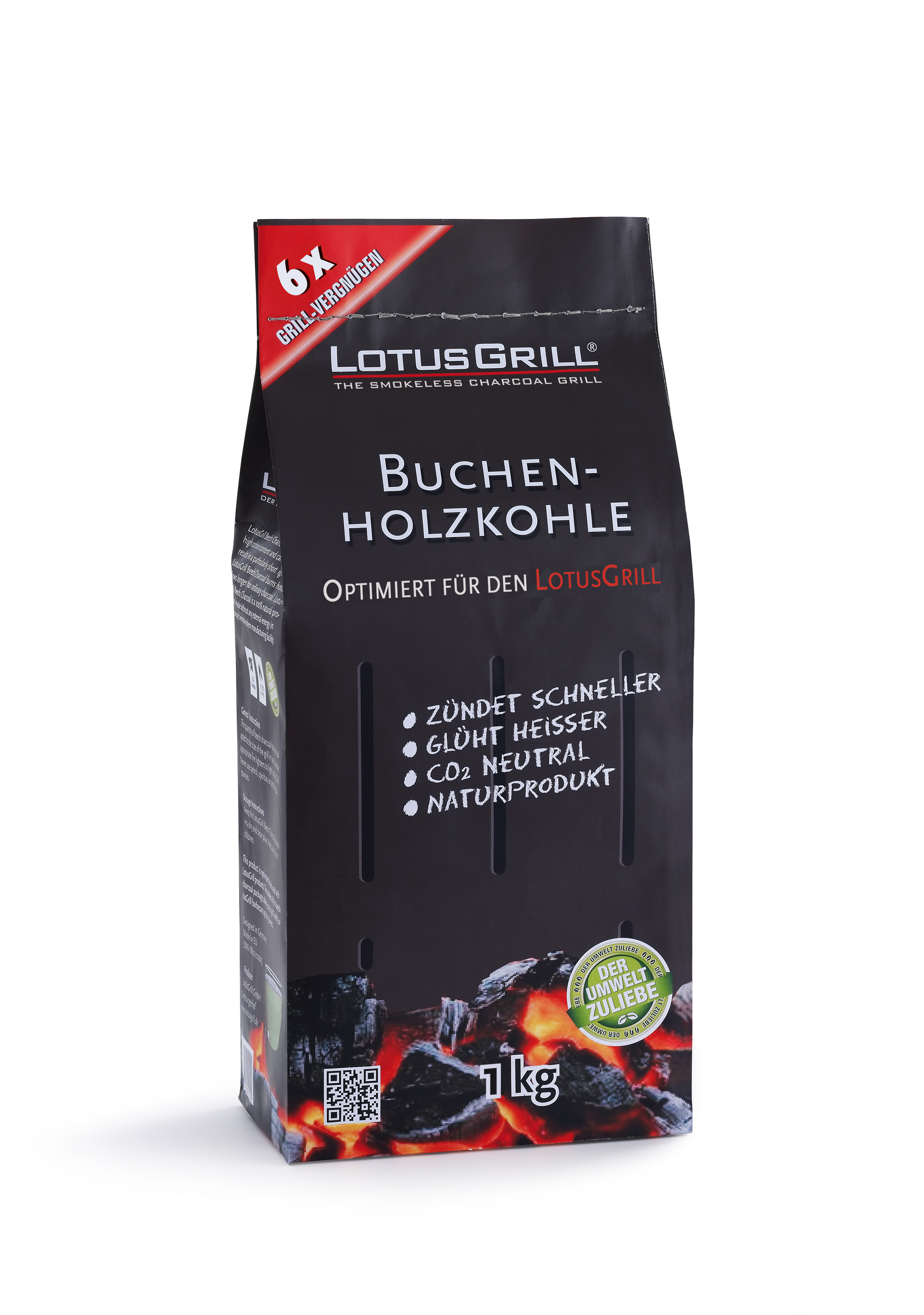 LOTUSGRILL Classic Grill, Set Feuerrot Feuerrot