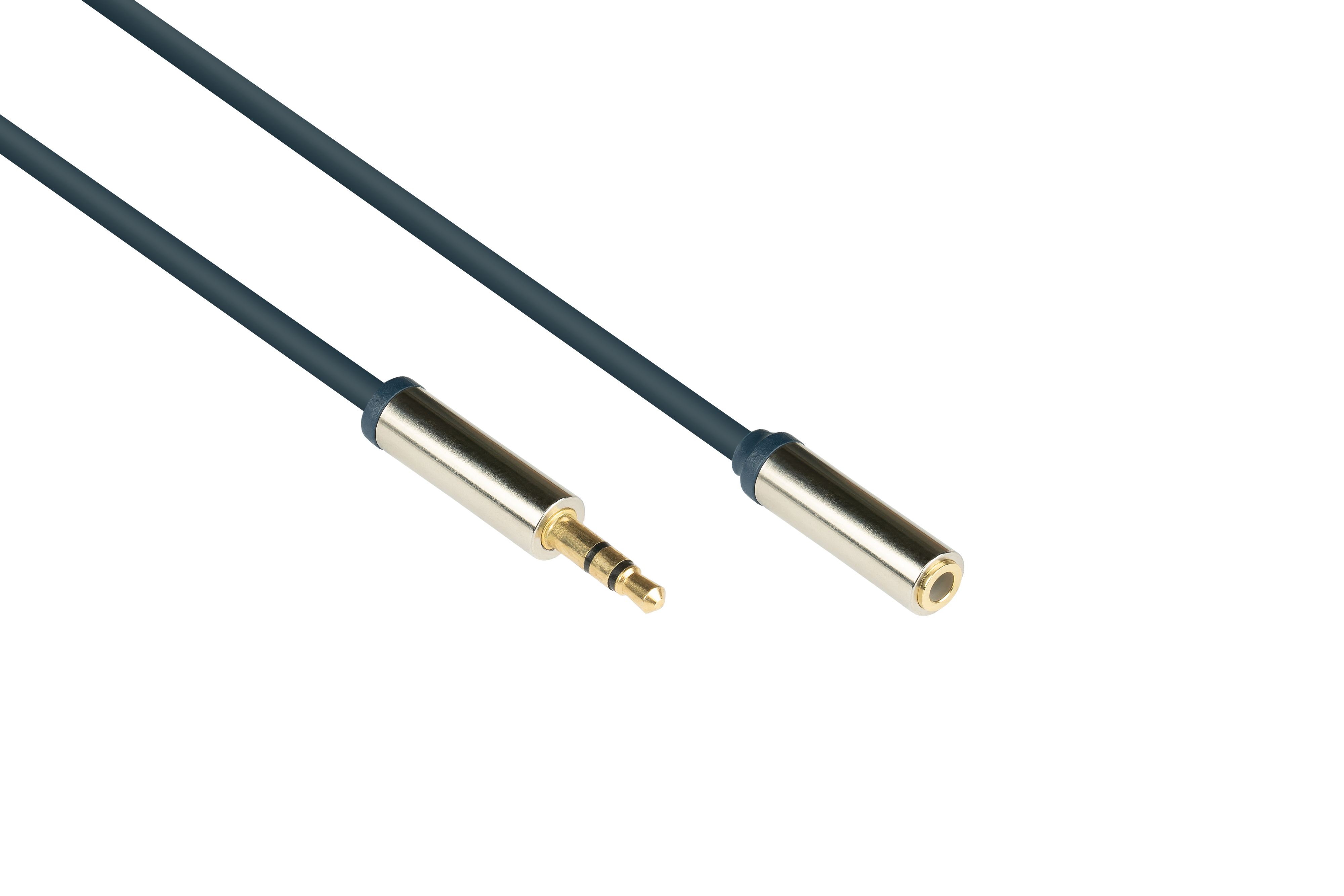 an GOOD Audio High-Quality, 3-poliger dunkelblau CONNECTIONS Klinkenstecker Verlängerungskabel SmartFLEX, Klinkenbuchse, 3,5mm