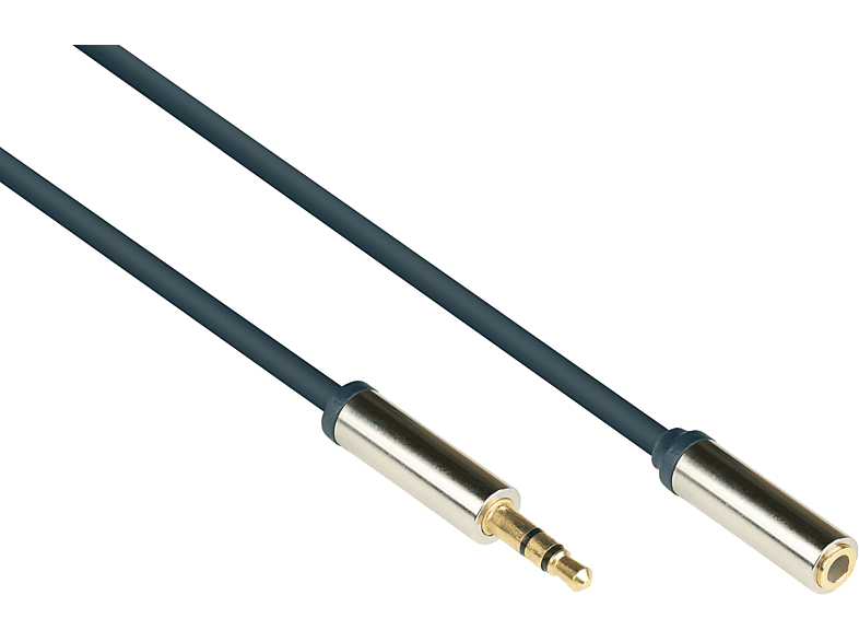 GOOD CONNECTIONS SmartFLEX, High-Quality, 3-poliger 3,5mm Klinkenstecker an Klinkenbuchse, dunkelblau Audio Verlängerungskabel