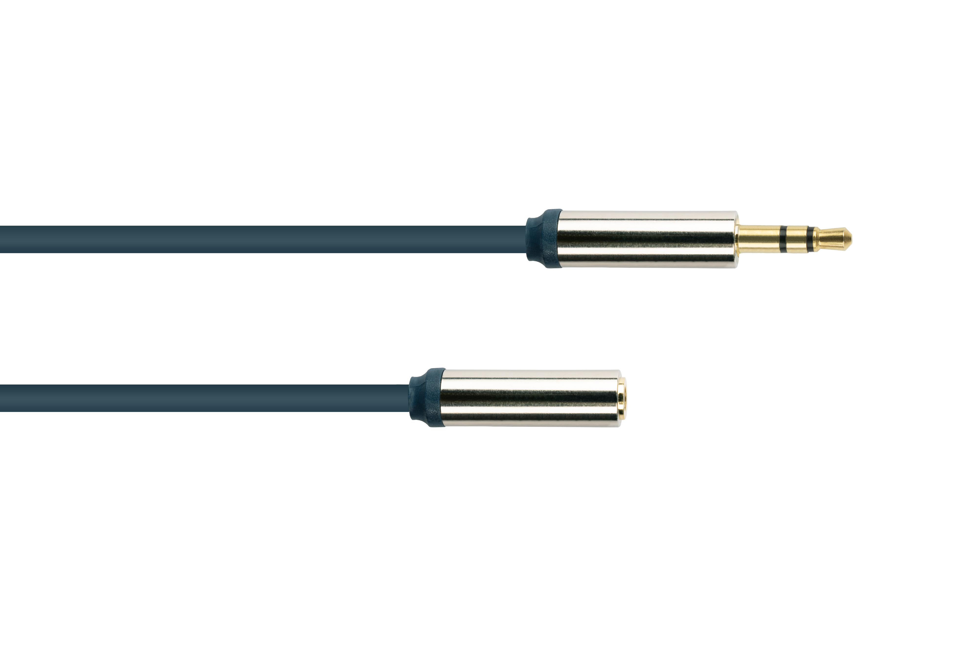 GOOD CONNECTIONS 3-poliger an SmartFLEX, Klinkenstecker Audio 3,5mm Verlängerungskabel High-Quality, Klinkenbuchse, dunkelblau