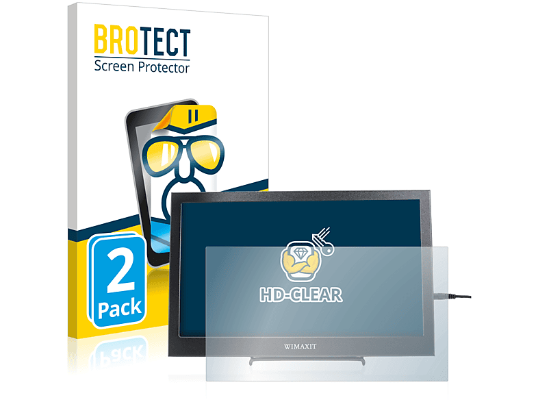 BROTECT 2x klare Schutzfolie(für Wimaxit M1330 Portable Monitor (13.3\