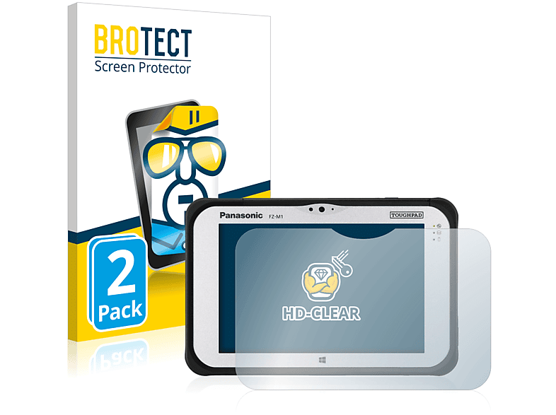 BROTECT 2x klare Schutzfolie(für Panasonic Toughbook M1 Standard)