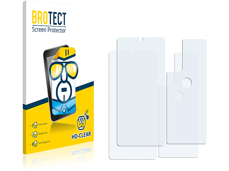 BROTECT 2x klare Schutzfolie(für Motorola Edge S Pro)