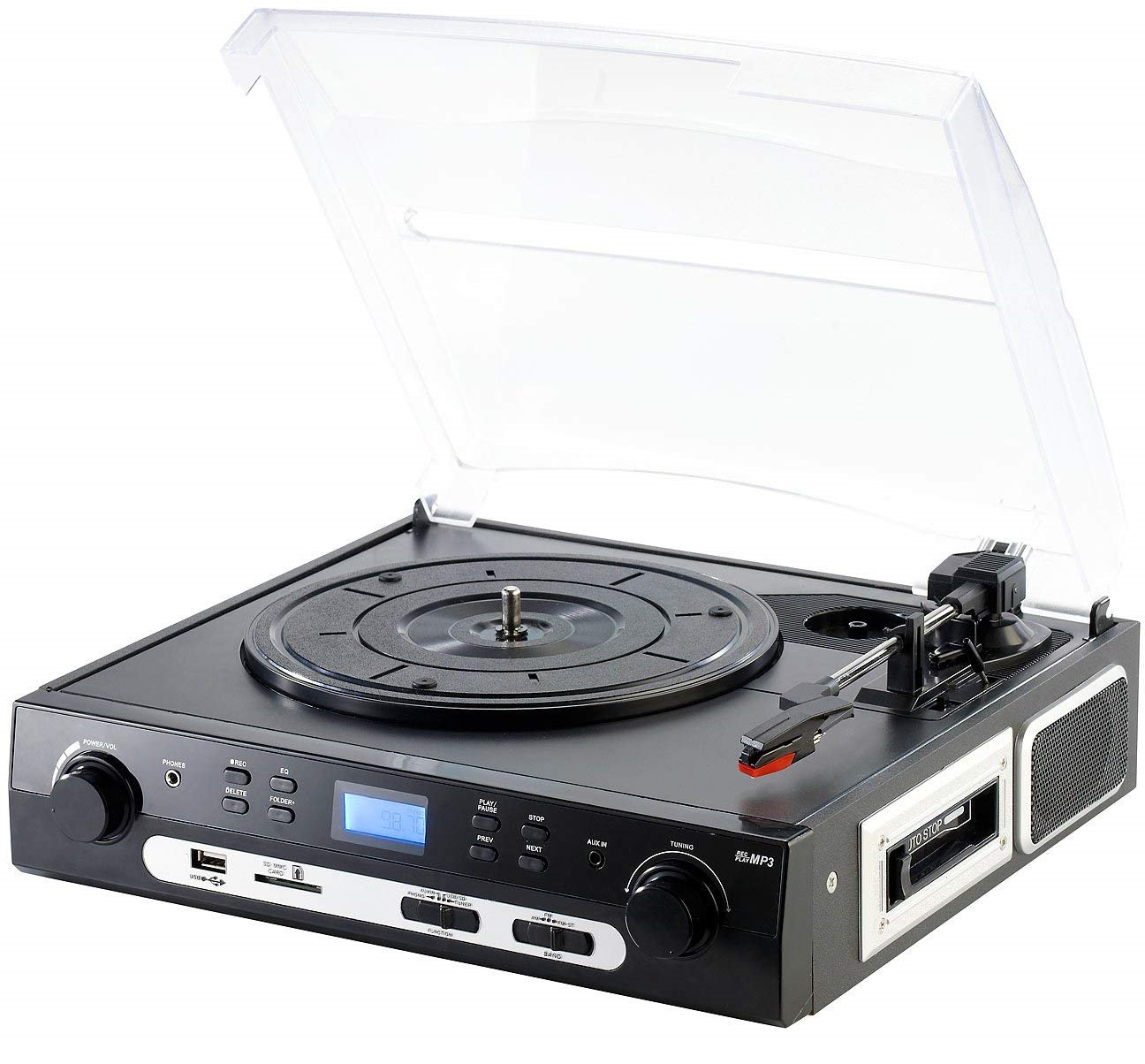 Q-SONIC UPL-855.MP3 (schwarz) Schallplattenspieler Digitalisierer