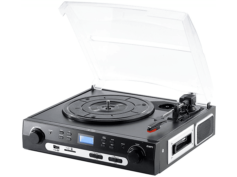 Q-SONIC UPL-855.MP3 (schwarz) Schallplattenspieler Digitalisierer