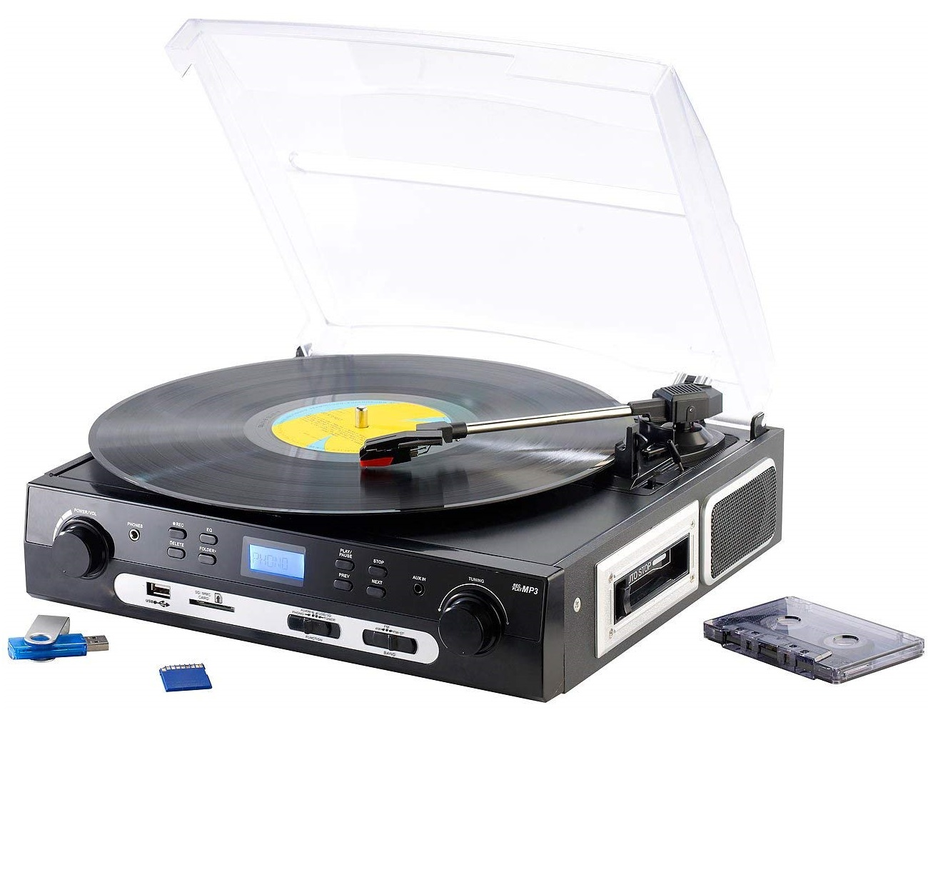 UPL-855.MP3 (schwarz) Digitalisierer Schallplattenspieler Q-SONIC
