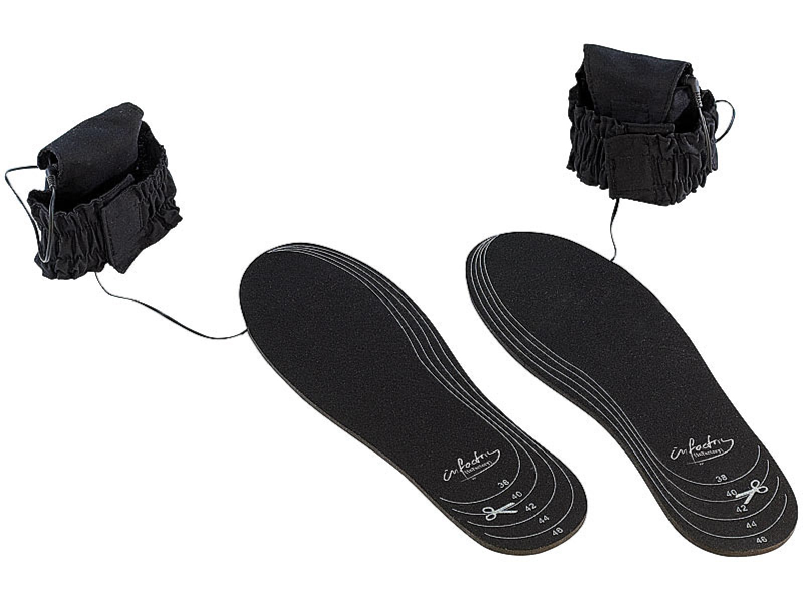 schwarz AUVISIO beheizbare Schuheinlagen, beheizte Schuhsohlen