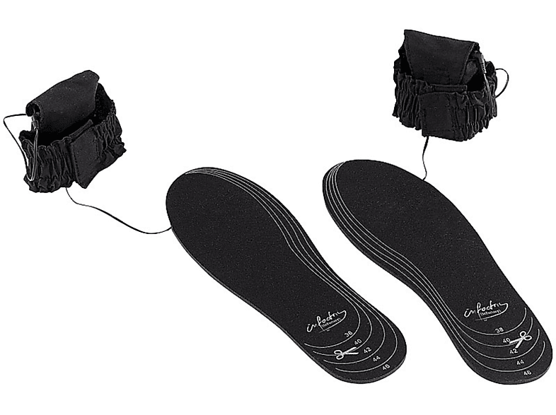 AUVISIO beheizbare Schuhsohlen beheizte Schuheinlagen, schwarz