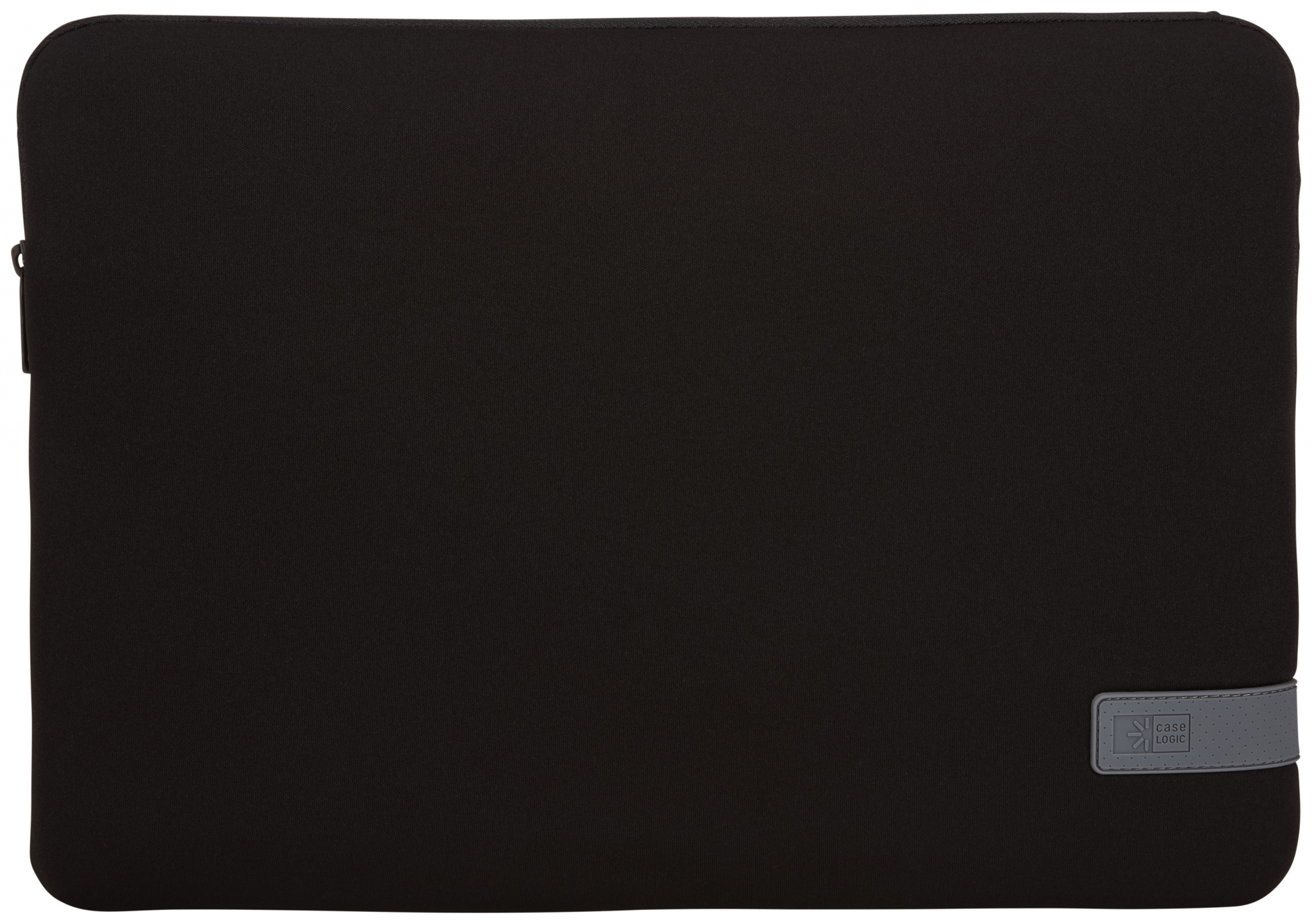 Custodia nera per laptop con etichetta grigia Case Logic.