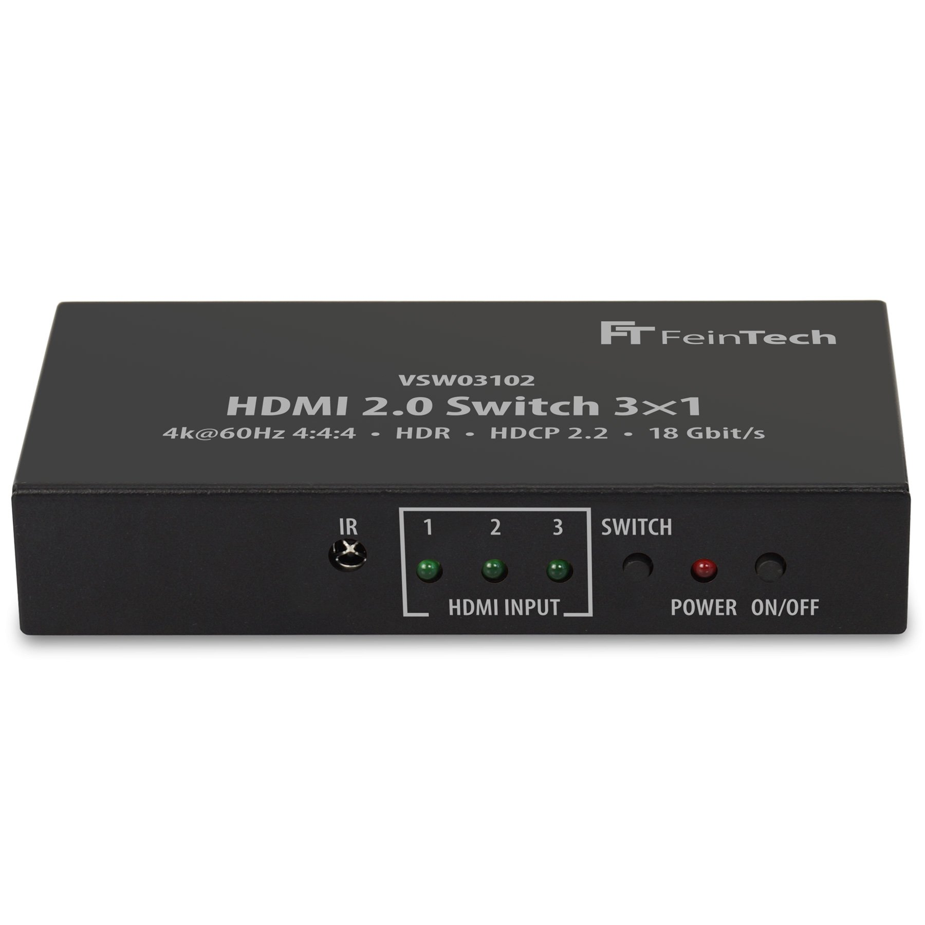 HDMI FEINTECH VSW03102 Umschalter 2.0 Switch HDMI 3x1