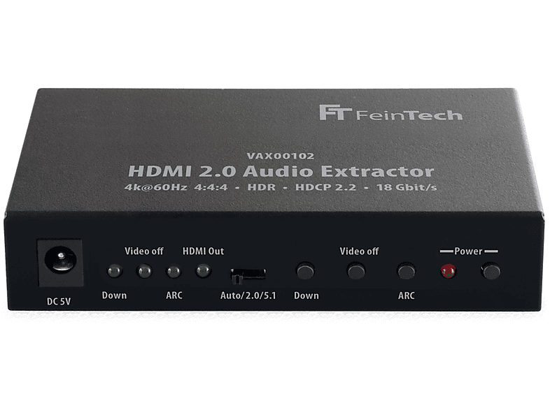 FEINTECH HDMI mit Extractor Audio ARC Audio HDMI Extractor 2.0